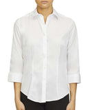 Chemise en sergé à manches trois-quarts pour femme - 18CV304